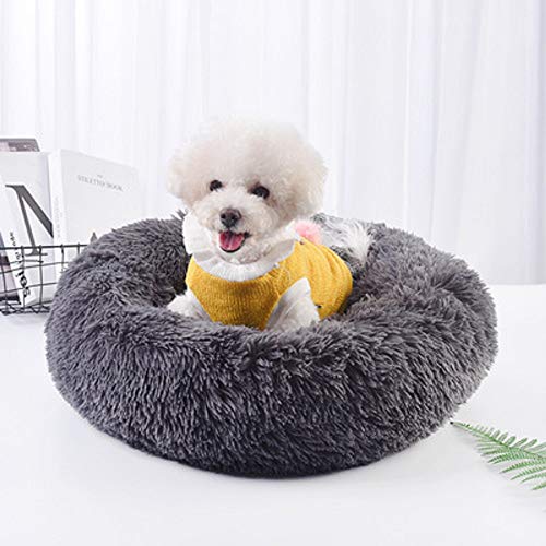 YBBT Cama para Gatos Cama para Perros Redonda Cojín de Felpa mullida Cama para Mascotas Suave y cómoda,cálida,Impermeable,Antideslizante, Lavable Cama Mascota Suave Adecuado para Gatos,Perro