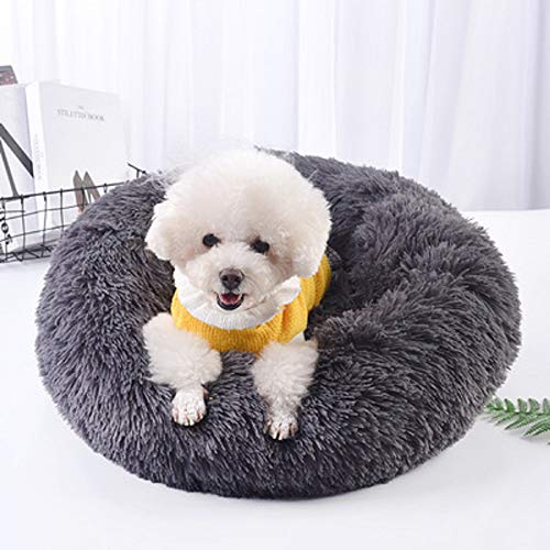 YBBT Cama para Gatos Cama para Perros Redonda Cojín de Felpa mullida Cama para Mascotas Suave y cómoda,cálida,Impermeable,Antideslizante, Lavable Cama Mascota Suave Adecuado para Gatos,Perro