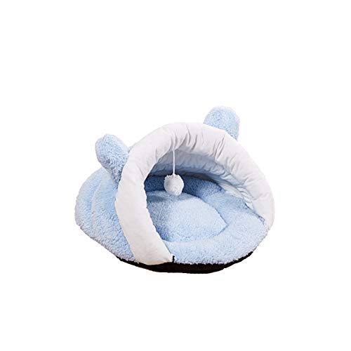 yijkgfh Forma De Zapatilla Cama para Perros, Lovely Cama De Gato De Perro Cueva De Ante Lavable No Era-Slip Amortiguador del Animal Doméstico-Azul 55x45x30cm(22x18x12inch)