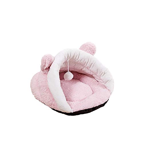 yijkgfh Forma De Zapatilla Cama para Perros, Lovely Cama De Gato De Perro Cueva De Ante Lavable No Era-Slip Amortiguador del Animal Doméstico-Rosado 45x35x25cm(18x14x10inch)