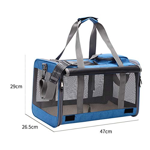 Yiwong Transportín Portátil y Plegable para Perros y Gato, Bolsa de Transporte para Perros y Gatos, Transportín para Perros Suave y Transpirable para Perros, Bolsa para Mascotas