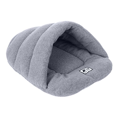 YJZQ - Saco de dormir plegable para perro, cama, gatito, cama, perro, cesta caliente de perro, accesorio para mascotas, nido de pequeño perro, cómodo y sólido S