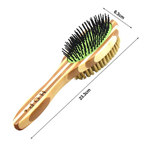 YMWALK Cepillo de Aseo para Mascotas para Perros y Gatos, Cepillo de Doble Cara para Perros y Cepillo de cerdas Suaves, Peine de Masaje para Perros y Cepillo para Perros o Gatos de Pelo Largo y Corto