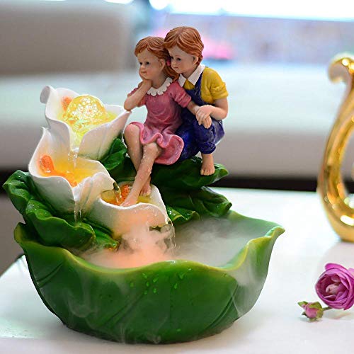 YMXX® Humidificador de fuente, decoración de regalo, acuario, flor de feria, Navidad, día de San Valentín, ángel amantes-atomizador