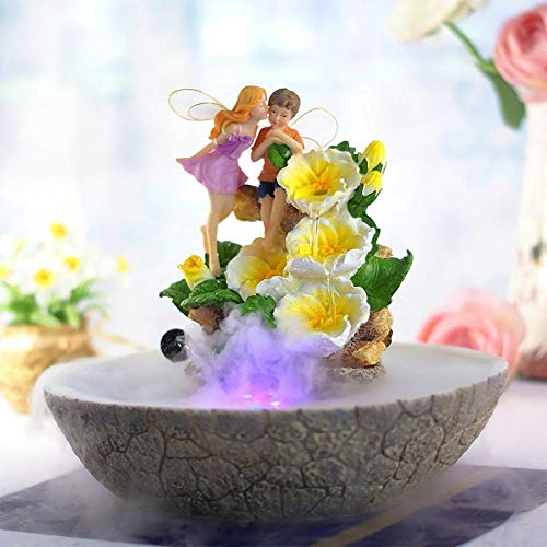 YMXX® Humidificador de fuente, decoración de regalo, acuario, flor de feria, Navidad, día de San Valentín, ángel amantes-atomizador