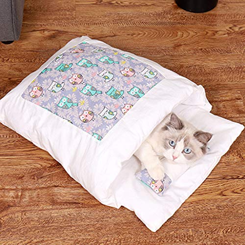 YO-HAPPY Pet Cat Dog Beds Soft Warm Puppy House Calentamiento y Acogedor Invierno Warm Cats House