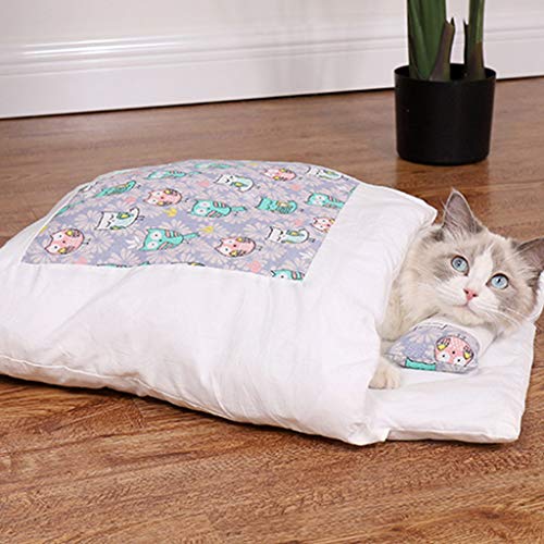 YO-HAPPY Pet Cat Dog Beds Soft Warm Puppy House Calentamiento y Acogedor Invierno Warm Cats House