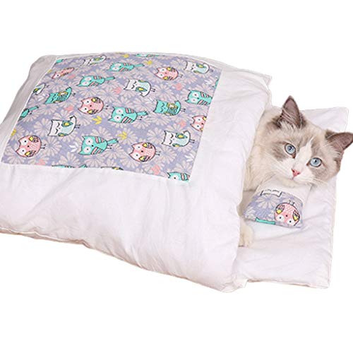 YO-HAPPY Pet Cat Dog Beds Soft Warm Puppy House Calentamiento y Acogedor Invierno Warm Cats House