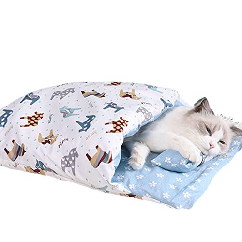 YO-HAPPY Pet Cat Dog Beds Soft Warm Puppy House Calentamiento y Acogedor Invierno Warm Cats House