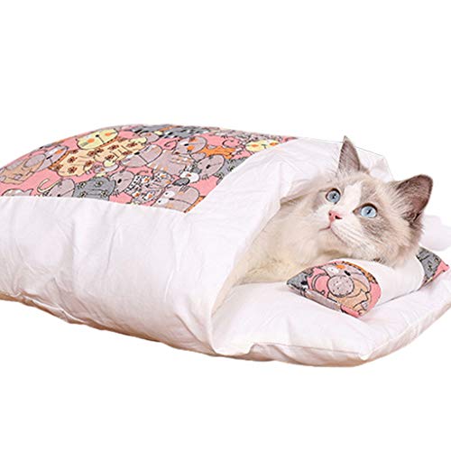 YO-HAPPY Pet Cat Dog Beds Soft Warm Puppy House Calentamiento y Acogedor Invierno Warm Cats House