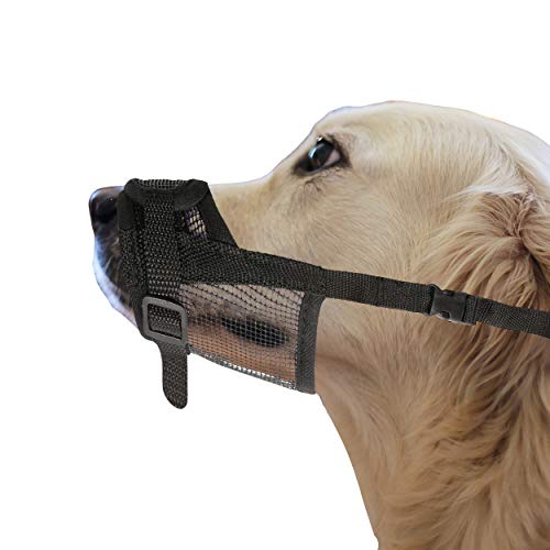 Yommy Bozal Ajustable para Perros Malla Transpirable Nylon (22-28cm)