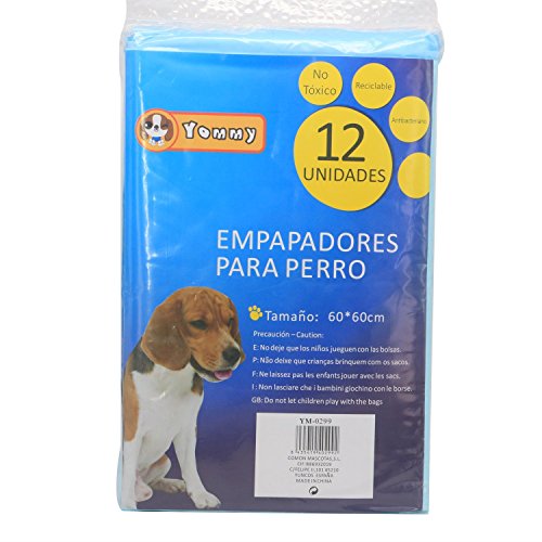 Yommy Empapadores Perros 12 Unidades 60 x 60 cm para Mascotas Toallitas de Entrenamiento YM-0299