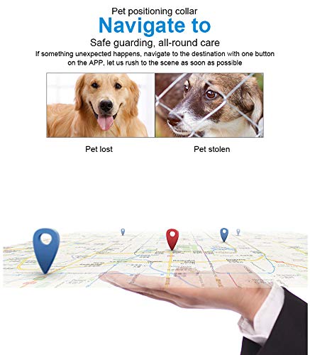 YONGQING Localizador GPS para Mascotas para Perros,Dispositivo Seguimiento en Tiempo Real con Collar,Monitor Actividad localizador buscador Perros y Gatos,localizador Inteligente con Carga USB