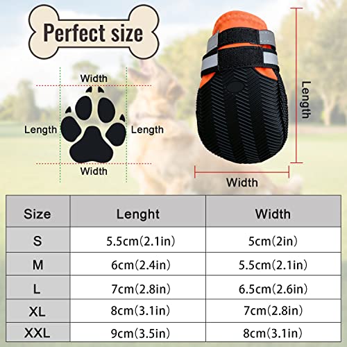 Yonphy - Botas de protección para perros, antideslizantes, con velcro reflectantes, resistentes al desgaste (XXL)