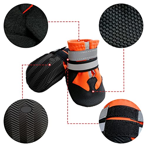 Yonphy - Botas de protección para perros, antideslizantes, con velcro reflectantes, resistentes al desgaste (XXL)