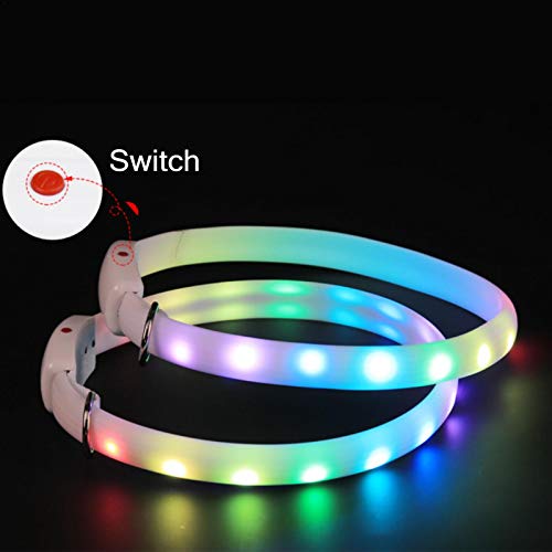 Yourenyuan Collar para Mascotas LED, Collares Luminosos para Perros Collares para Perros Collares Luminosos para Mascotas Collares para Mascotas