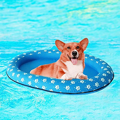 Yousiju Huella Inflable Piscina Peña Perros Mascotas Flotante Raft Water Play Cojín (Color : C)