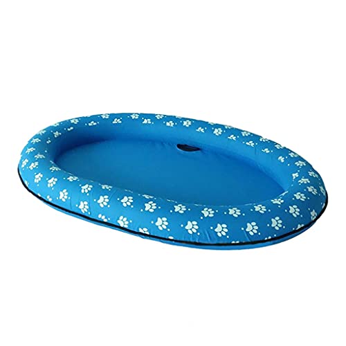 Yousiju Huella Inflable Piscina Peña Perros Mascotas Flotante Raft Water Play Cojín (Color : C)