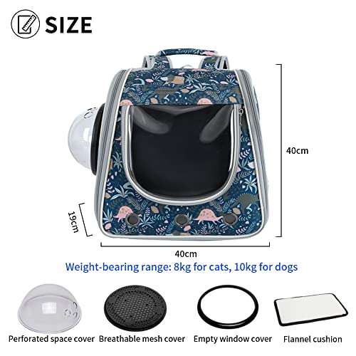 YOUYIKE Mochila Transpirable Cápsula Espacio para Mascotas,Mochilas Transporte con Ruedas para Gatos Perro,Multifuncional Bolsas de Viaje para Gatos,Perros, ​Puppy Small Animals Mascotas (Azul)