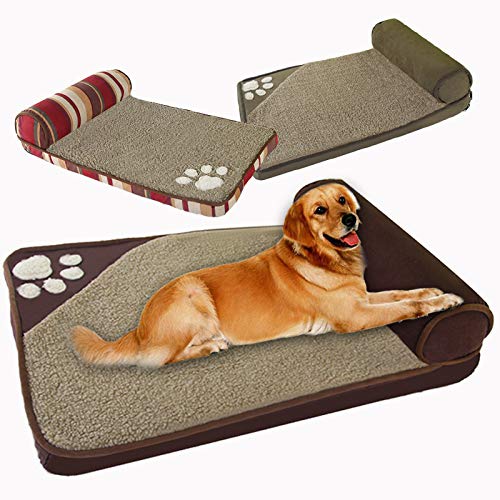 YUANYI Cama Extra Grande para Mascotas Sofá Cama para Perros Nido De Gato Cama De Almohada Colchón Extraíble Y Lavable Alivio Ortopédico Mejorar El Sueño Saco De Dormir Reclinable,DarkBlue-60 * 35cm