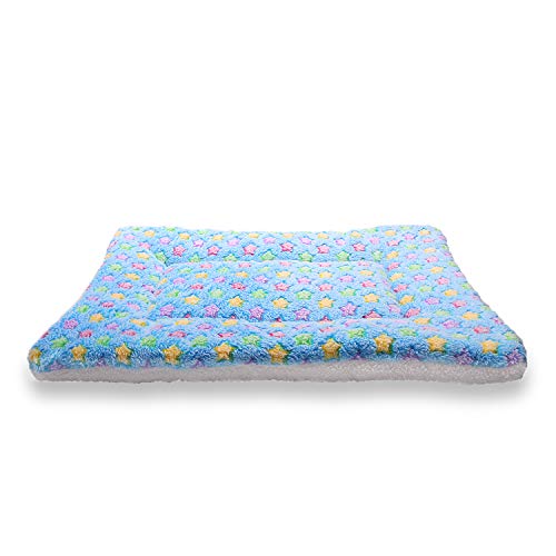 YUHUAWYH Manta para Perros Fluffy Fleece Fabric Suave y Grueso la Cama para Perros es Lavable a Máquina Adecuada para Gatos Perros y Otros Animales/XL: 100 * 75CM, Azul