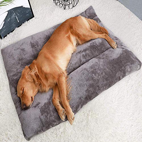 Yuly Colchón extra grande de lujo para mascotas de 115 x 85 cm, cama gruesa para perro, gato, cojín ortopédico de espuma viscoelástica para dormir para perros grandes, antideslizante