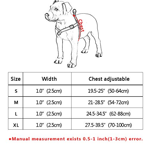 YXDZ Longitud del Arnés para Perros Sin Tirón Paso Ajustable para Caminar Arneses para Mascotas para Perros Medianos Grandes Pitbulls