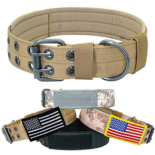 YXDZ Nailon Suave Collar De Perro Militar Collares para Caminar Al Aire Libre Entrenamiento, Perro Collar Durable con Recubrimiento para Perro Pastor Alemán