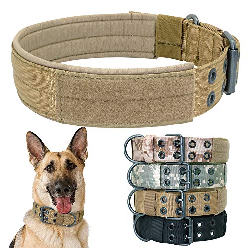 YXDZ Nailon Suave Collar De Perro Militar Collares para Caminar Al Aire Libre Entrenamiento, Perro Collar Durable con Recubrimiento para Perro Pastor Alemán