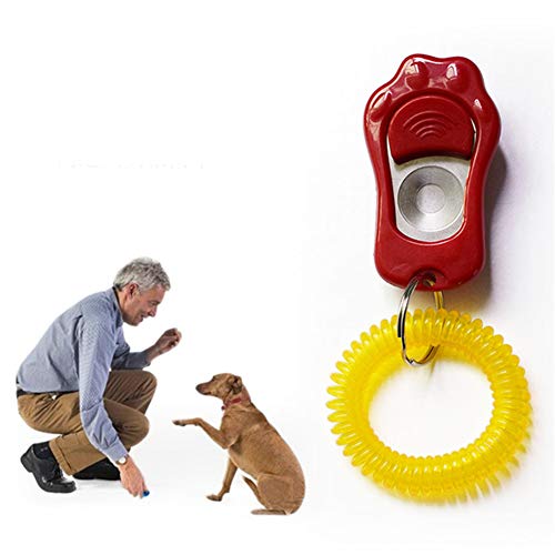 YY LIU Clicker Perro Adiestramiento Cliker Entrenamiento Perro Perro adiestramiento Cachorro de formación Perro Clicker Entrenador Perro SIDA randomcolor,2pcs