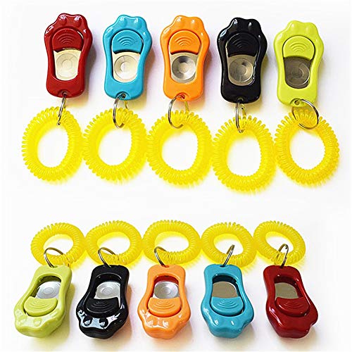 YY LIU Clicker Perro Adiestramiento Cliker Entrenamiento Perro Perro adiestramiento Cachorro de formación Perro Clicker Entrenador Perro SIDA randomcolor,2pcs