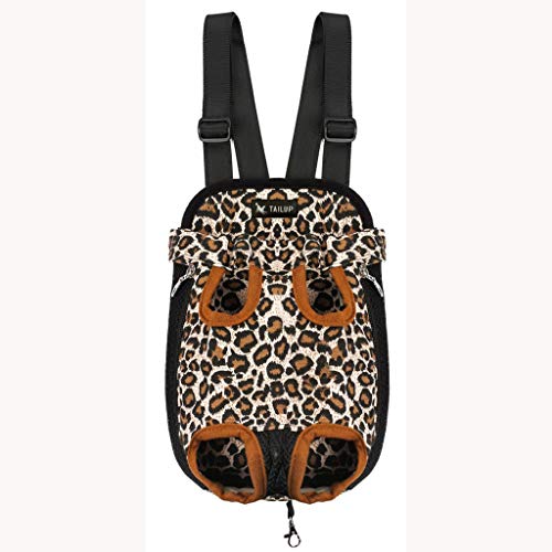 YYRZGW Mochila Porta Mascotas Piernas hacia afuera Porta Perros Frontal Manos Libres Ajustable Mascota Cachorro Gato Porta Mochila para Caminar Senderismo Bicicleta y Motocicleta-S-do