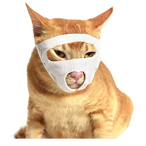 Z-PET Bozal De Gato Mascarilla For Mascotas Aseo De Mascotas Transpirable Prevenir Máscara De Gatito Bocado Anti Mordiscos Y Masticables Bozal Anti Maullido