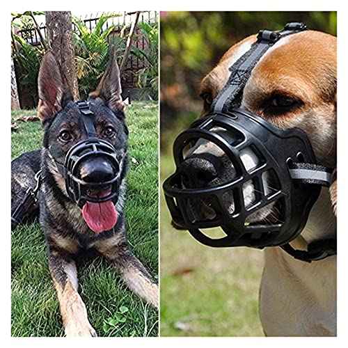 Z-Y Bozal para Perros Dog Hocelle Cesta Diseño Anti-Morejito Ajustado Correas Dogvilles Perro para Pequeño Perro Medio Silicona Suave Bozales (Color : Negro, Size : XL)