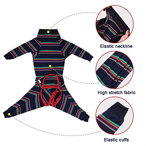 Z-Y Perro ​Ropa 4 patas grandes pijamas elasticidad mascota mono de mascota invierno ropa de perro cálido para perros medianos perros labrador disfraz de labrador abrigo Doberman