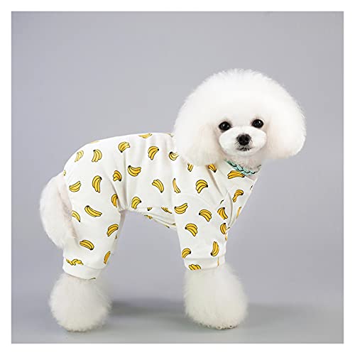 Z-Y Perro ​Ropa Linda ropa pequeña para perros dulce mascota perro mono pijama para perros pequeños gatos chihuahua perrito mono prender ropa (Color : Banana, Size : XXL)