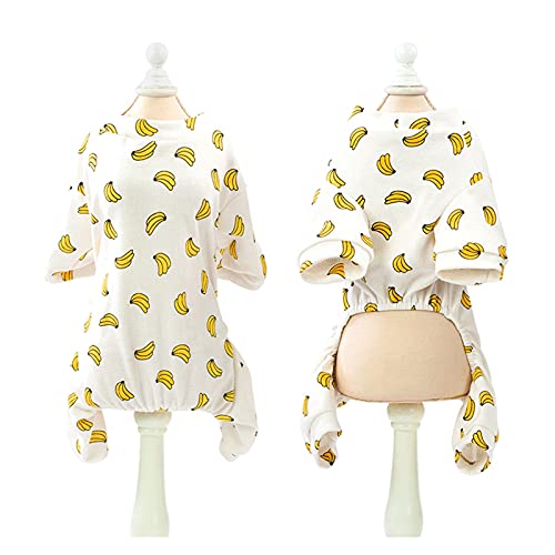 Z-Y Perro ​Ropa Linda ropa pequeña para perros dulce mascota perro mono pijama para perros pequeños gatos chihuahua perrito mono prender ropa (Color : Banana, Size : XXL)