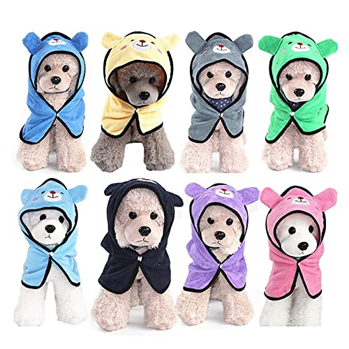 Z-Y Toalla de Secado Mascotas de Microfibra Mascota Perro baño Toalla de Peluche súper absorción Secado baño Mascota Toalla para Perros Gatos Gatos Mascotas Albornoces de Limpieza Accesorios