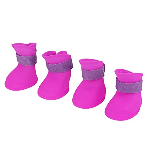 Zapatos impermeables para mascotas, Botines de lluvia ajustables para mascotas, Botas de lluvia para perros y gatos Zapatos para gatos y perros Zapatos para la nieve para