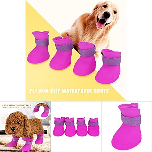 Zapatos impermeables para mascotas, Botines de lluvia ajustables para mascotas, Botas de lluvia para perros y gatos Zapatos para gatos y perros Zapatos para la nieve para