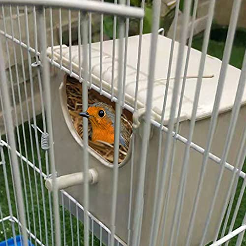 ZCWYP Caja de Nido de pájaro Caja de Jaula de pájaro Caja de anidación para periquitos de plástico Casa de criadero Caja de apareamiento para Budgie Lovebirds Cockatiel Parrot