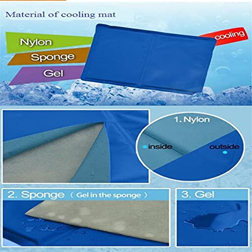 ZCWYP Mat De Enfriamiento para Perros Pista De Hielo Pista De Hielo Colchón De Peluche Pet Cool Mat Bed Cats Cushion Summer Mantenga Fresco Mascota Refrigeración por Perros (Size : 81x96cm)