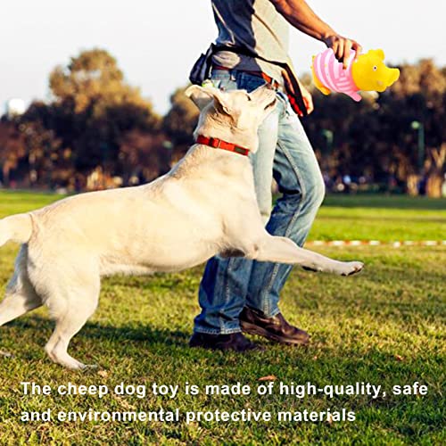 zebroau Juguetes para perros, Perro Sonido Masticando Juguete Lindo Mascota Cerdo Forma Chirriante Perro Juguetes Divertidos Gatos Jugando Gritando Cerdo Ventilación Juguetes Chirridos