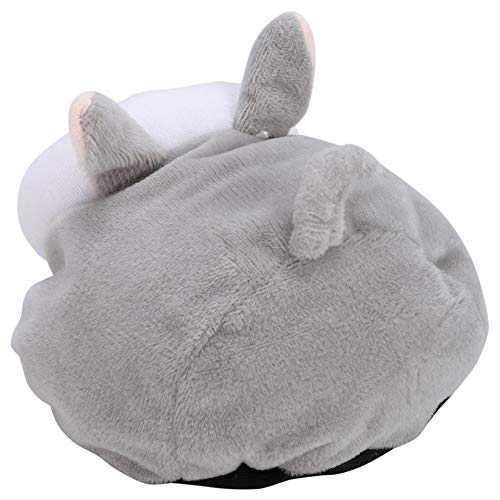 Zerodis Mini cama de hámster, forma de animal de dibujos animados invierno cálido cama para dormir nido para animales pequeños ratones erizo rata enano hámster gerbil (gris)