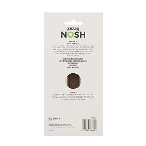 ZEUS Nosh Timber - Huesos de madera para masticar perros, juguetes para perros pequeños, madera natural, grande