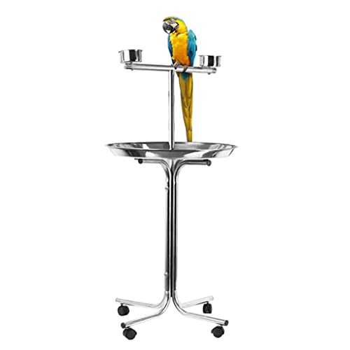 ZHANGJINYISHOP2016 Jaula Soporte de Loros Soporte de Acero Inoxidable Pantalla de Disco de Pantalla Macaw Se Utiliza para Loros medianos y Grandes Aves de Amor Canarios Jaula para (Size : Large)