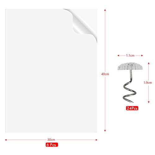 ZHENA 6 Piezas Protector Arañazos Gatos Sofa, Protector de Muebles Transparente Antirayaduras con 24 Tornillos para Proteger Sus Muebles Tapizados - 40 x 30 cm