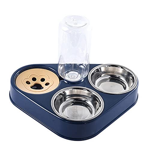 ZHHOOHAG Comedero Perro 50 0ml 3 En 1 Perro Gato alimentador de Cuenco con Botella de Agua de Perro Gato de Bebida automática for Beber Cuenco de Gato Cuenco s/l Comedero Gato