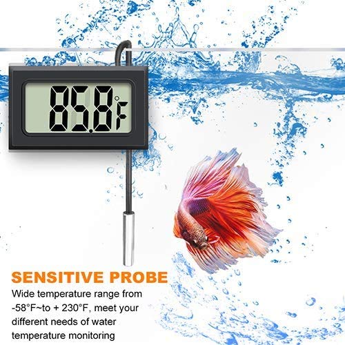 ZHITING Termómetro LCD digital Monitor de temperatura con sonda externa para refrigerador Congelador Refrigerador Acuario Acuario （2PCS）