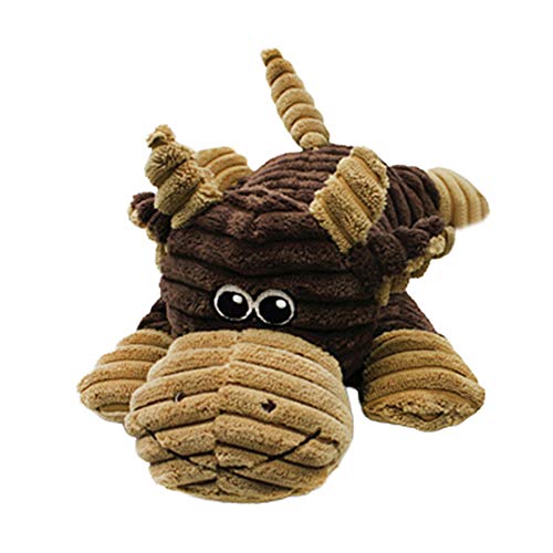 ZHOUBAA Lindo juguete de peluche de peluche, adorable juguete esponjoso Plushies para mascotas y gatos, cachorro, lindo, cerdo de ganado, muñeca de peluche chirriante interactivo mordedura de cerdo* S